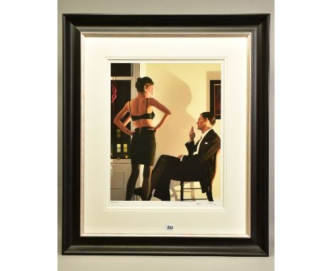 JACK VETTRIANO (SCOTTISH 1951) 'NIGHT IN THE CITY' a limited edition print of male and female figures 126/495, signed to lowe