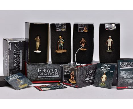 FOUR BOXED CORGI FORWARD MARCH CAST METAL FIGURES, comprising 'General Eisenhower' CC59183, 'Lord Louis Mountbatten' CC59194,