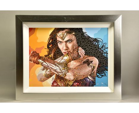 PAUL NORMANSELL (BRITISH 1978)  'THE TIME IS NOW' a limited edition print of Gal Gadot as Wonder Woman 37./195, signed bottom