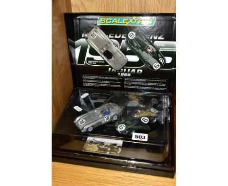 A BOXED SCALEXTRIC 'THE CLASSIC COLLECTION' 1955 MERCEDES-BENZ 300 SLR &amp; JAGUAR D TYPE LIMITED EDITION SET, No. C3058A, c