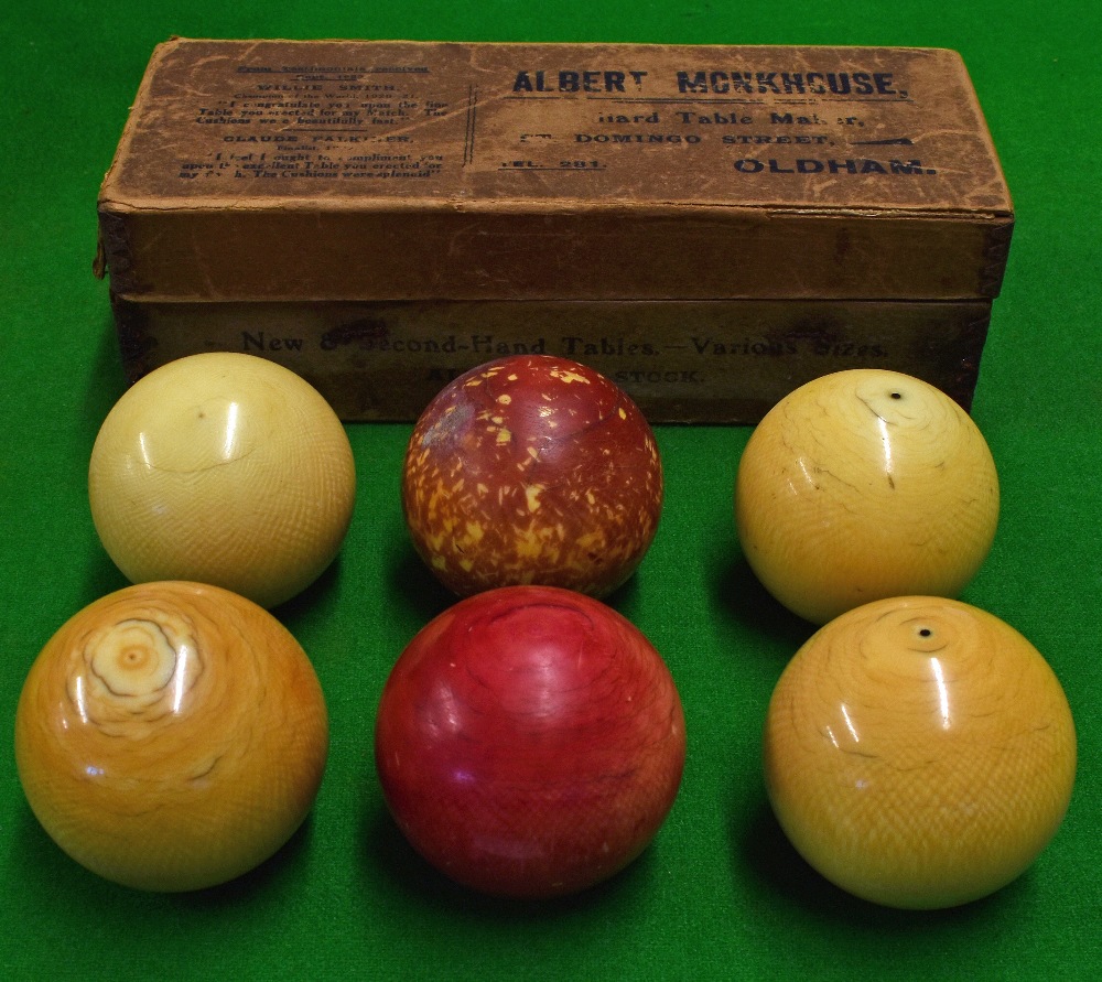 Selection of 6x Ivory Billiard Balls Early 20th Century including 4x
