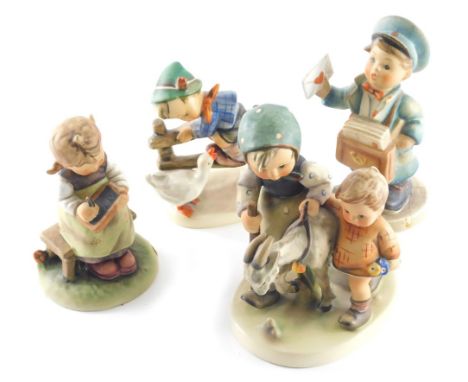 Various Goebel Hummel figures, to include Busy Student, 13cm high, etc. (4, AF)