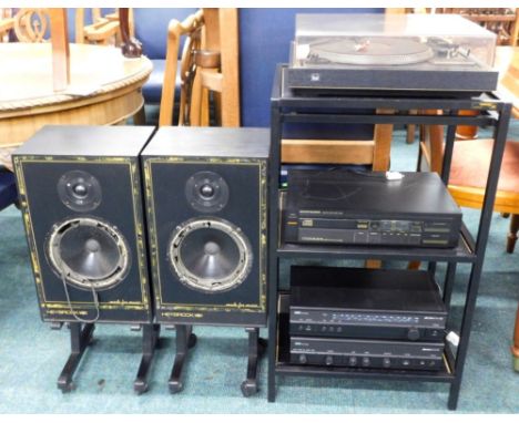 A quantity of vintage hi-fi equipment, to include a Dual 505/2 turntable, a Marantz compact disc player (CD A56) an Arcam Alp
