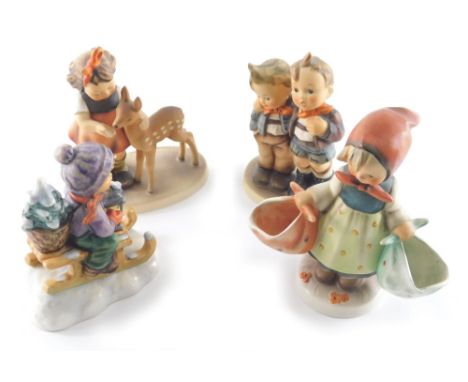 Various Goebel Hummel figures, to include Friends, 41cm high, etc. (4) 