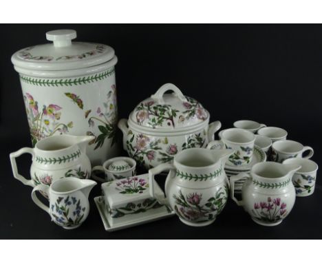 A quantity of Portmeirion Botanic Gardens ceramics, to include a large bread crock or bin, a tureen and cover, butter dish, c