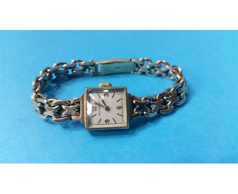 Ladies 9ct gold Jaeger LeCoultre wrist watch