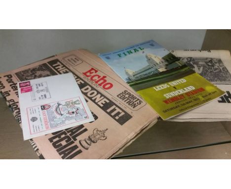 Collection of S.A.F.C 73 cup final ephemera including programe