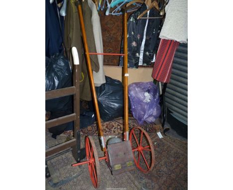 A Horace Fuller, Seeder Works, Horsham, Sussex pedestrian operated walk-behind/two wheeled row-crop Seeder/Planter having a r