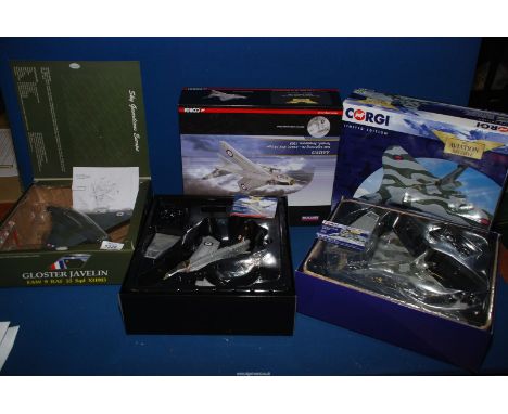 Two boxed Corgi Aviation models to include limited edition BAC Lightning F6, scale 1:72, Ltd edition Avro Vulcan B.2 Falkland