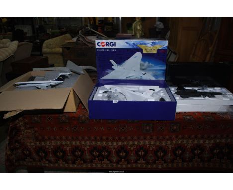 Three boxed large Aviation models, Corgi Ltd. edition Avro Vulcan B MK2, scale 1:72, 'Century Wings' 50th Anniversary Commemo