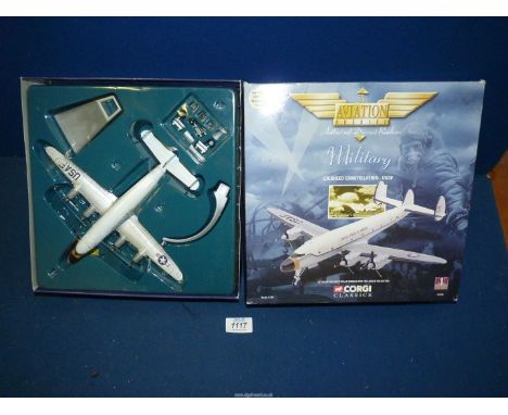 A boxed Corgi Classic Die-cast model:  Lockheed constellation - USAF, scale 1:144.