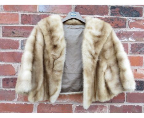 A VINTAGE DAWN MINK FUR BOLERO JACKET, fully lined, one internal pocketCondition Report:approx underarm to underarm laid flat