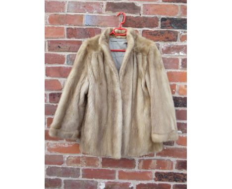 A VINTAGE PASTEL MINK FUR JACKET, with hook fastening, fully linedCondition Report:underarm to underarm internal measurement 