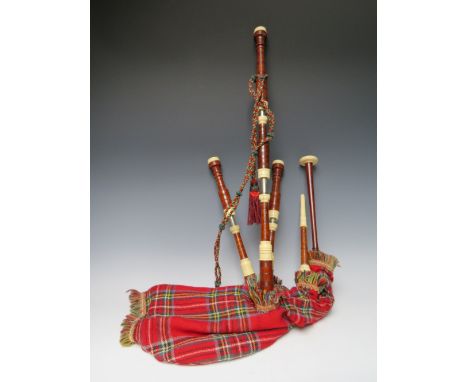 A SET OF VINTAGE SCOTTISH HIGHLAND BAGPIPES