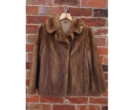 A VINTAGE PASTEL MINK FUR JACKET BY SOVEREIGN FURSCondition Report:Underarm to underarm internal laid flat approx 48 cm