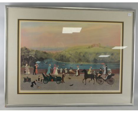 Helen Bradley - signed print with blindstamp