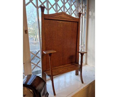 1940's Inlaid Wood Candle-stand and Fire Screen