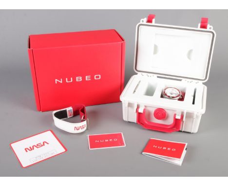 A new, boxed and cased Limited Edition (493/500) Nubeo Crimson NB-6052-22 NASA Automatic Wristwatch. With Japanese movement, 