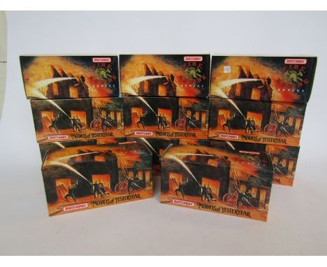 Eleven boxed Matchbox diecast Fire Engine Series vehicles