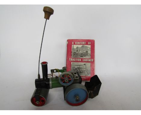 A Mamod steam roller and single volume "A Century of Traction Engines" by W.J Hughes