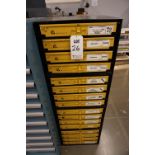 (STACK OF 4) KAR PRODUCTS 4 DRAWER HARDWARE ORGANIZER BINS WITH CONTENTS TO INCLUDE BUT NOT