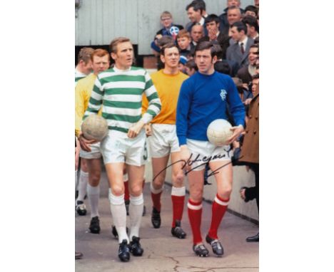 Autographed JOHN GREIG 12 x 8 photo - Col, depicting the Rangers captain together with his counterpart from Celtic - Billy Mc