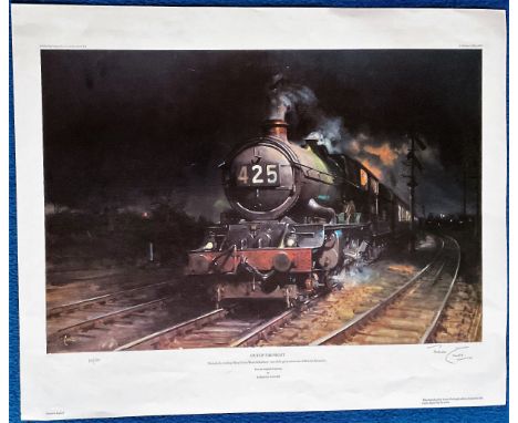 Terence Cuneo signed coloured print titled 'Out Of The Night'. Approx 21 x 25. Limited Edition 160/500. Hand signed in pencil