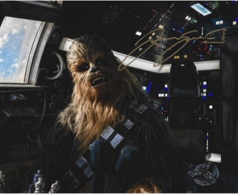 Star Wars, Joonas Suotamo signed 10x8 colour photograph pictured as role as Chewbacca in the Star Wars saga, taking over the 