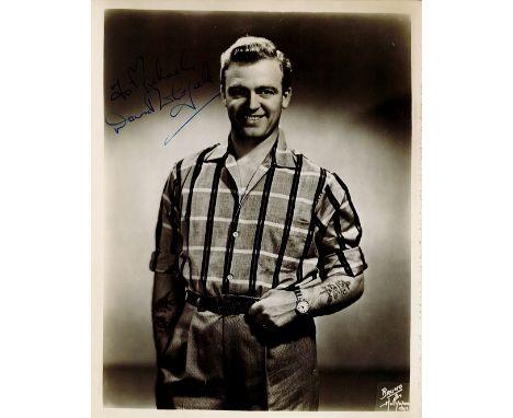 British Tenor Vocalist David Whitfield Personally Signed 10x8 Black and White Photo. Signed in blue marker pen, Dedicated. Da