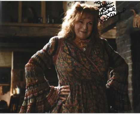 Julie Walters signed Harry Potter 10x8 colour photo dedicated. Dame Julia Mary Walters DBE, born 22 February 1950, known prof