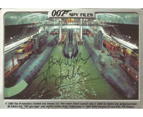 John Salthouse signed 007 Spy Files 4x3 trading card. John Salthouse born John Lewis on 16 June 1951 is a British actor and p