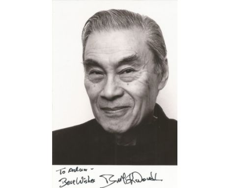 James Bond Burt Kwouk signed 6x4 black and white photo dedicated. Herbert Tsangtse Kwouk, OBE 18 July 1930 24 May 2016 was a 