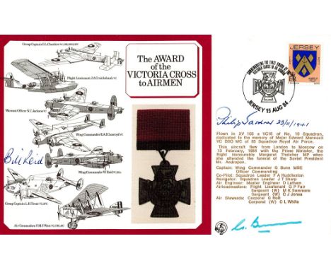 WW2 Multi Signed The Award of the Victoria Cross to Airmen FDC. Personally Signed by Captain Philip Gardener VC and Wing Comm