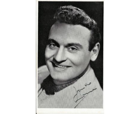American Singer Frankie Laine Personally signed 7x4 Black and White Printed Photo. Signed in black marker pen. Frankie Laine,