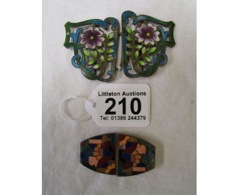 2 period enamel buckles