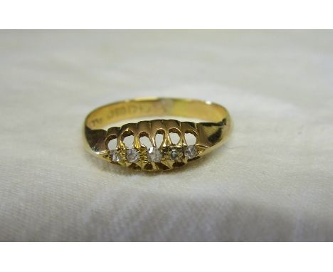 18ct gold diamond set ring