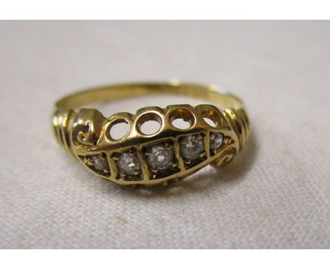 18ct gold diamond set ring