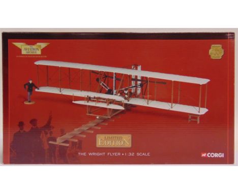 A 1/32 SCALE CORGI AVIATION ARCHIVE WRIGHT FLYER  near mint, boxed.