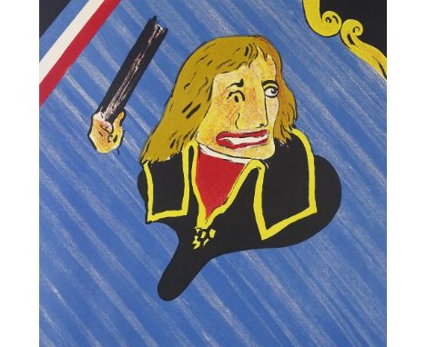 Eduardo Arroyo (born 1937), lithograph, Bonaparte, 1964, signed in pencil, image 22" x 16", unframed 