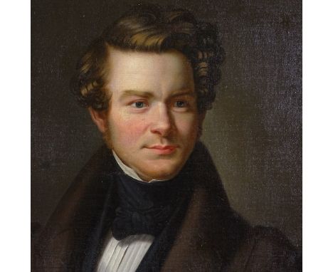 Early 19th century oil on canvas, portrait of a man, unsigned, 28" x 23", unframedRe-lined but no sign of previous damage tea