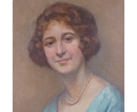 Suzanne Hurel (1876 - 1956), oval oil on canvas, portrait of a woman, unsigned, 26" x 21", unframedVery good condition 