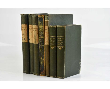 WOODVILLE (WILLIAM), MEDICAL BOTANY, third edition, vols I, II, III and V, vols I-III with 222 hand coloured plates, (lacking