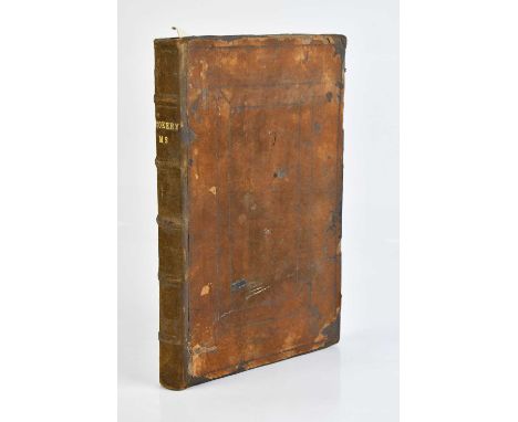 18TH CENTURY MANUSCRIPT RECIPE BOOK; named for Agnes Braddyll and dated 1728 and 1736, with 194 recipes on numbered pages 1-1