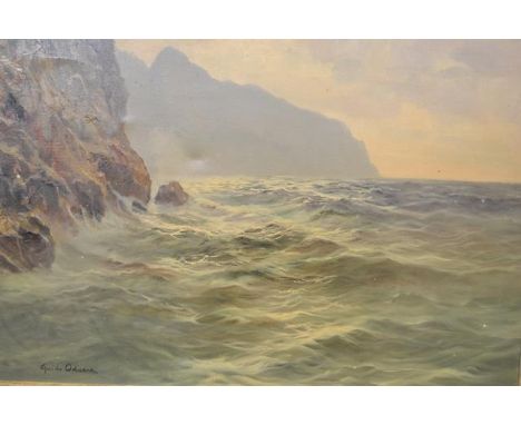 Guido Odierna - Seascape off Capri - 48x68cm oil on canvas, framed, signed lower leftCONDITION REPORTpaint specks to canvas f