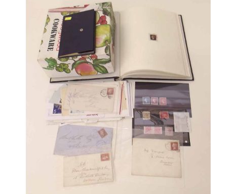 Senator stamp album from QV. 1d black, several mint QV Commonwealth values & loose in small sketchbook & box Condition report