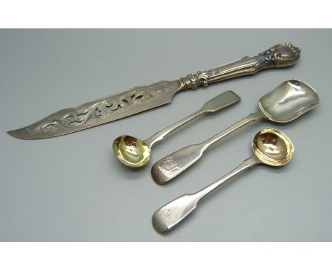 Four items of 19th Century silver flatware, total weight 107g 