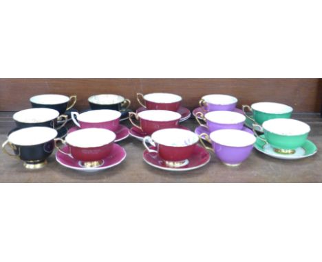 Windsor and Clarence bone china cups and saucers 