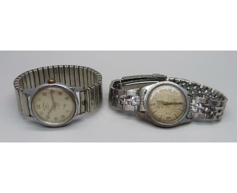 Two gentleman's 1950s Rotary wristwatches 