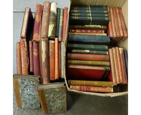 A set of Keats Letters and Poems, five volumes, two volumes of Southey's Roderick, and other vintage books including Tom Brow