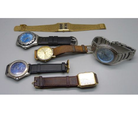Gentleman's wristwatches including Rotary, Avia, etc. 